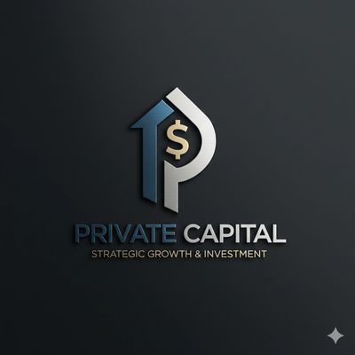 Logo of Private Capital with a dollar sign and growth arrow.
