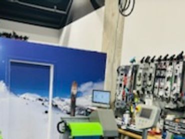 Bluebird Tuning Shop w/Wintersteiger Ski and Snowboard Tuning Machinery
