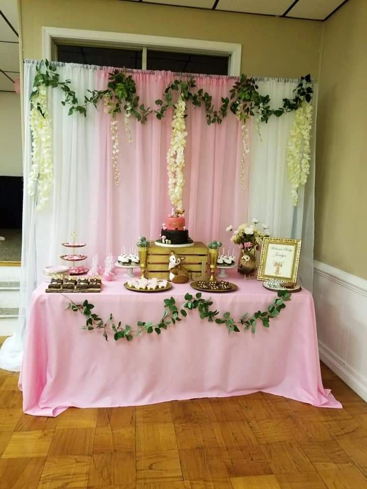 Woodland Baby Shower Decorations in Pink