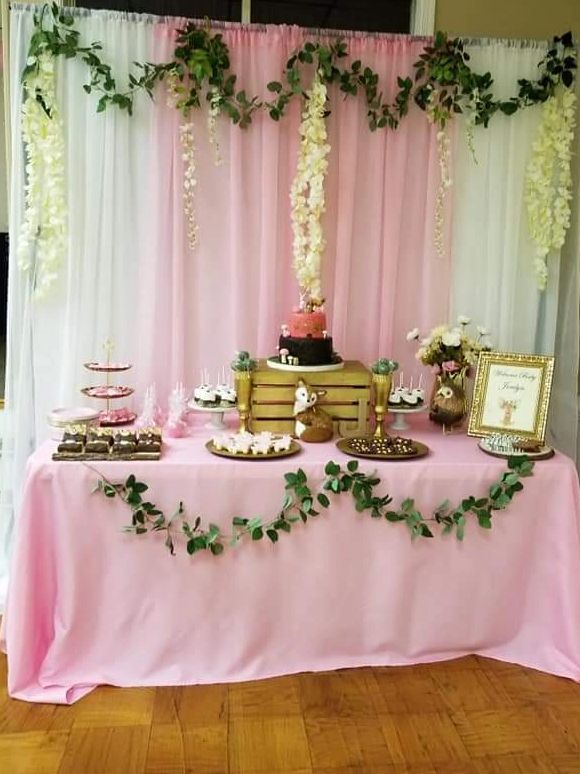 Woodland Baby Shower Decorations in Pink