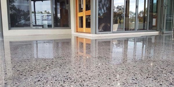 Polished concrete floor cleaning and restoration in Paso Robles