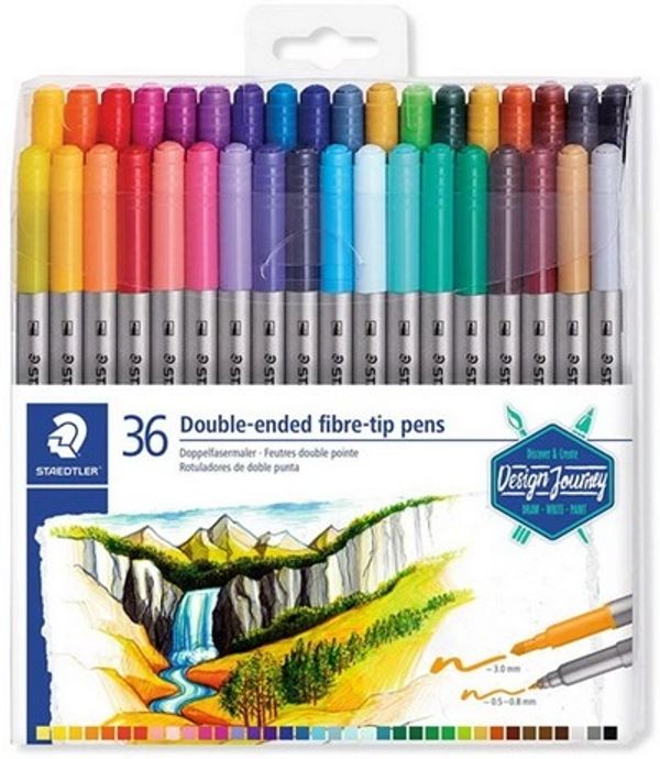 Marqueur double pointe Staedtler
Bte de 36