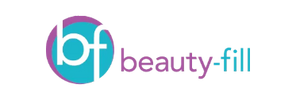 Beauty fill logo in pink and blue color 