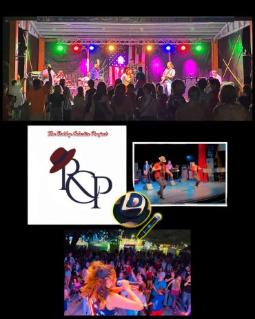 Live music and dance performances with lively crowds.