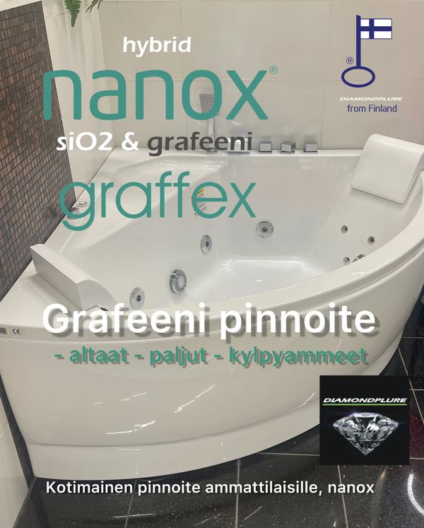nanox siO2 jacuzzi&pool graffex, grafeenipinnoite porealtaille ja paljuille.