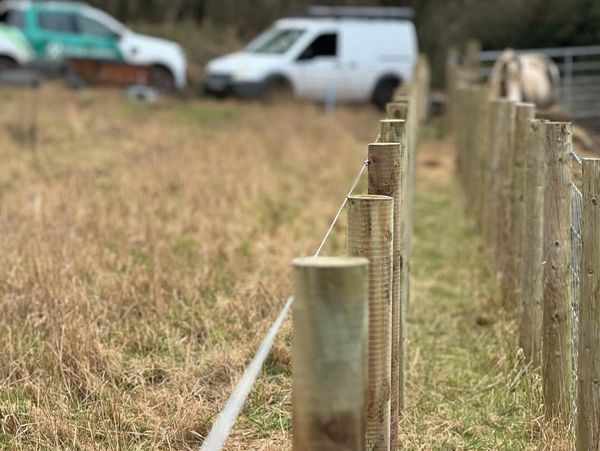 a boundary fence installed by S.Fairless Ltd in Hexham, Northumberland