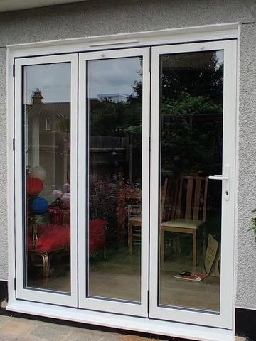 a three part sliding bifold door