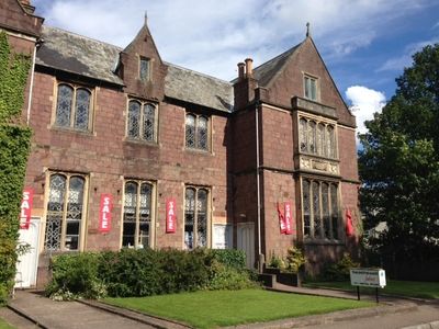 the exterior of the fabric shop