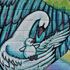Cygnet’s Dream, 13 feet wide by 12 feet high, latex on birch composite sound barrier