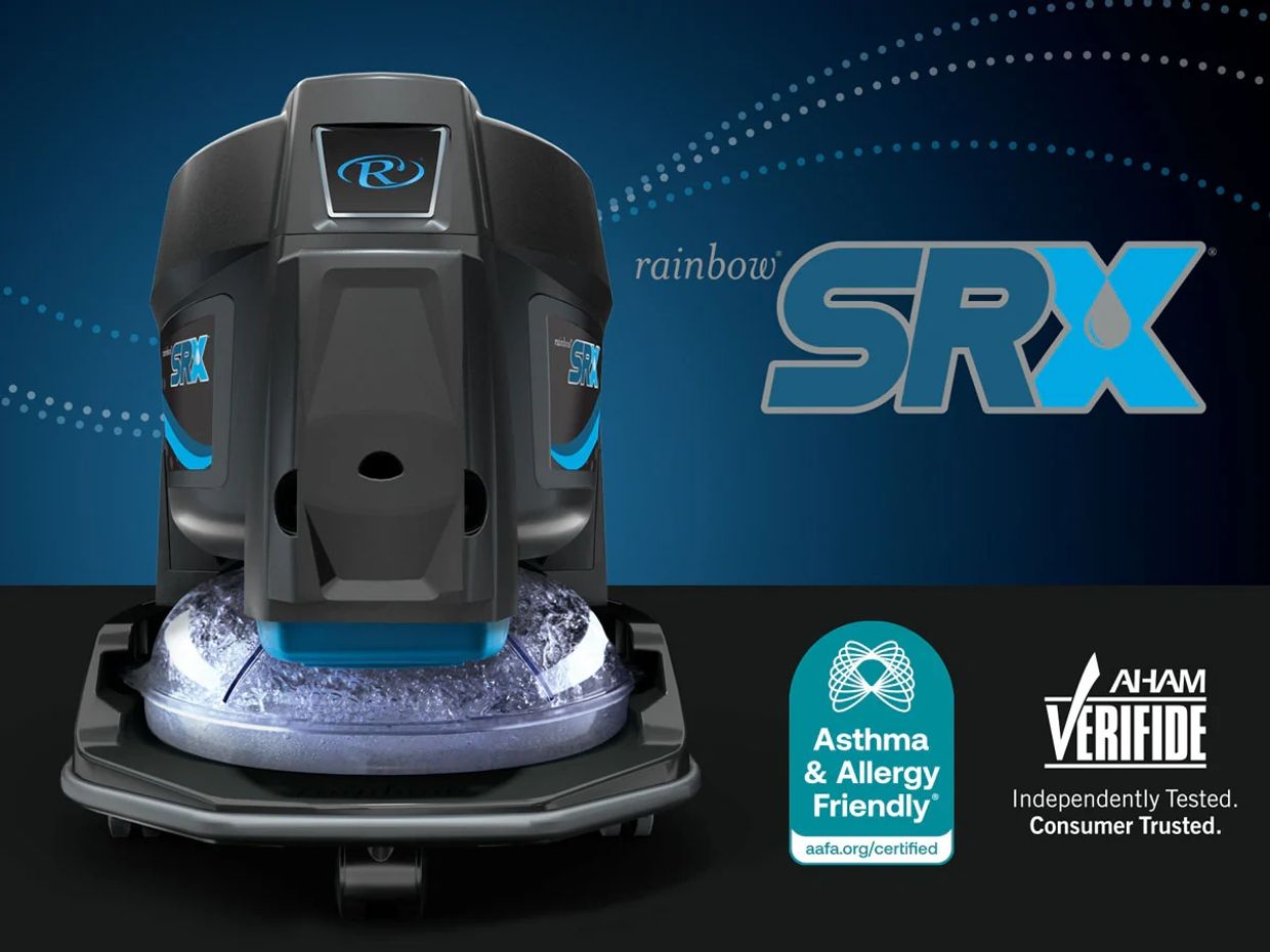 Rainbow SRX vacuum cleaner with asthma and allergy friendly certification.