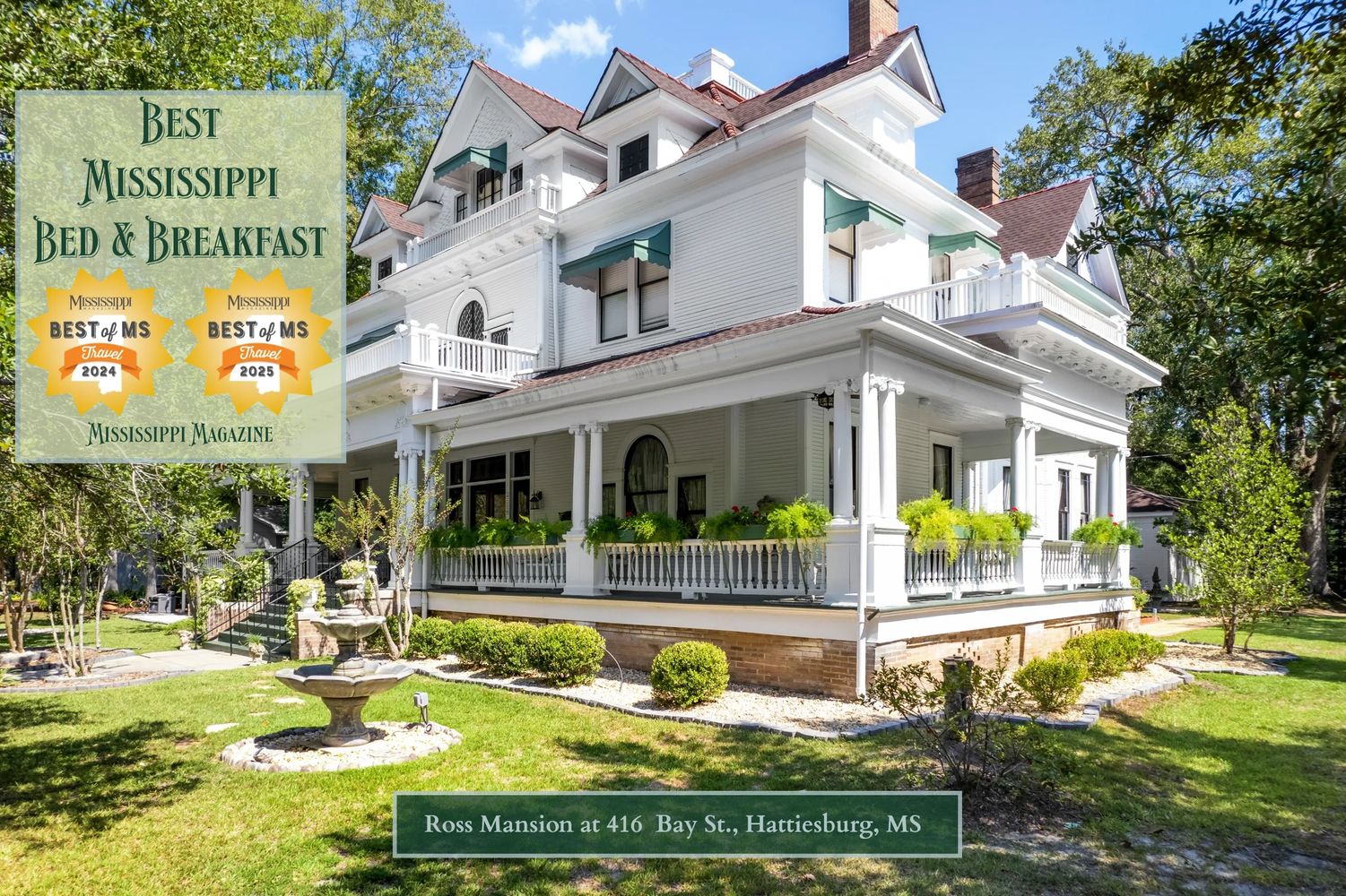 Historic Ross Mansion outside and grounds