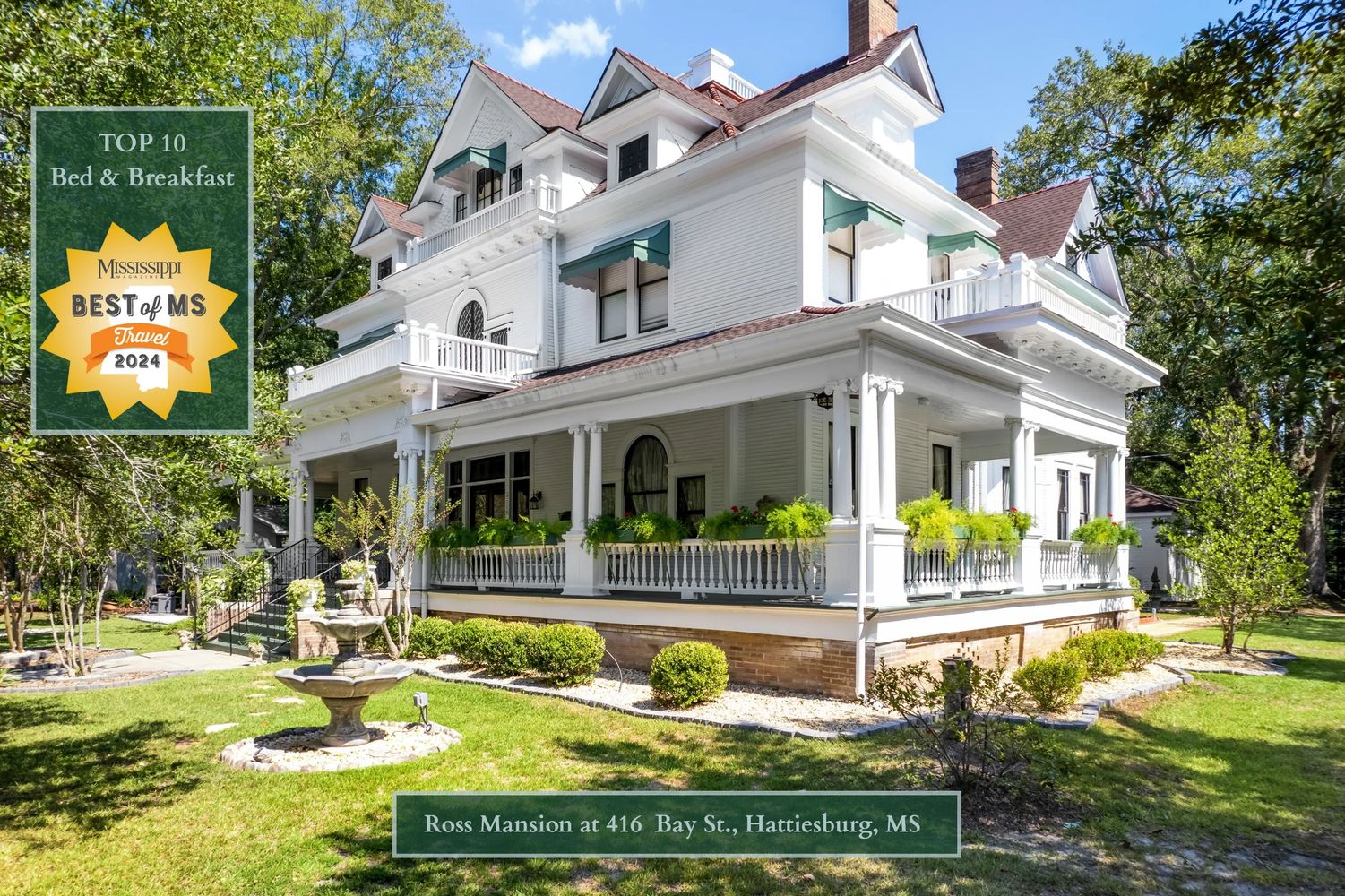 Historic Ross Mansion outside and grounds