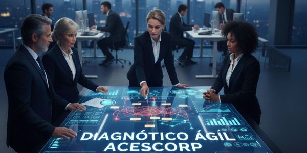Equipo de trabajo discutiendo sobre diagnóstico ágil.