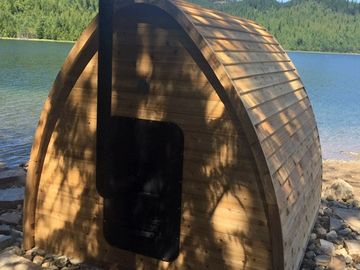 Wood stove for barrel or pod saunas