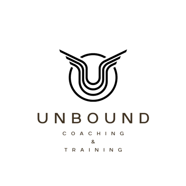 Minimalistic logo for Unbound Coaching and Training with geometric design.
