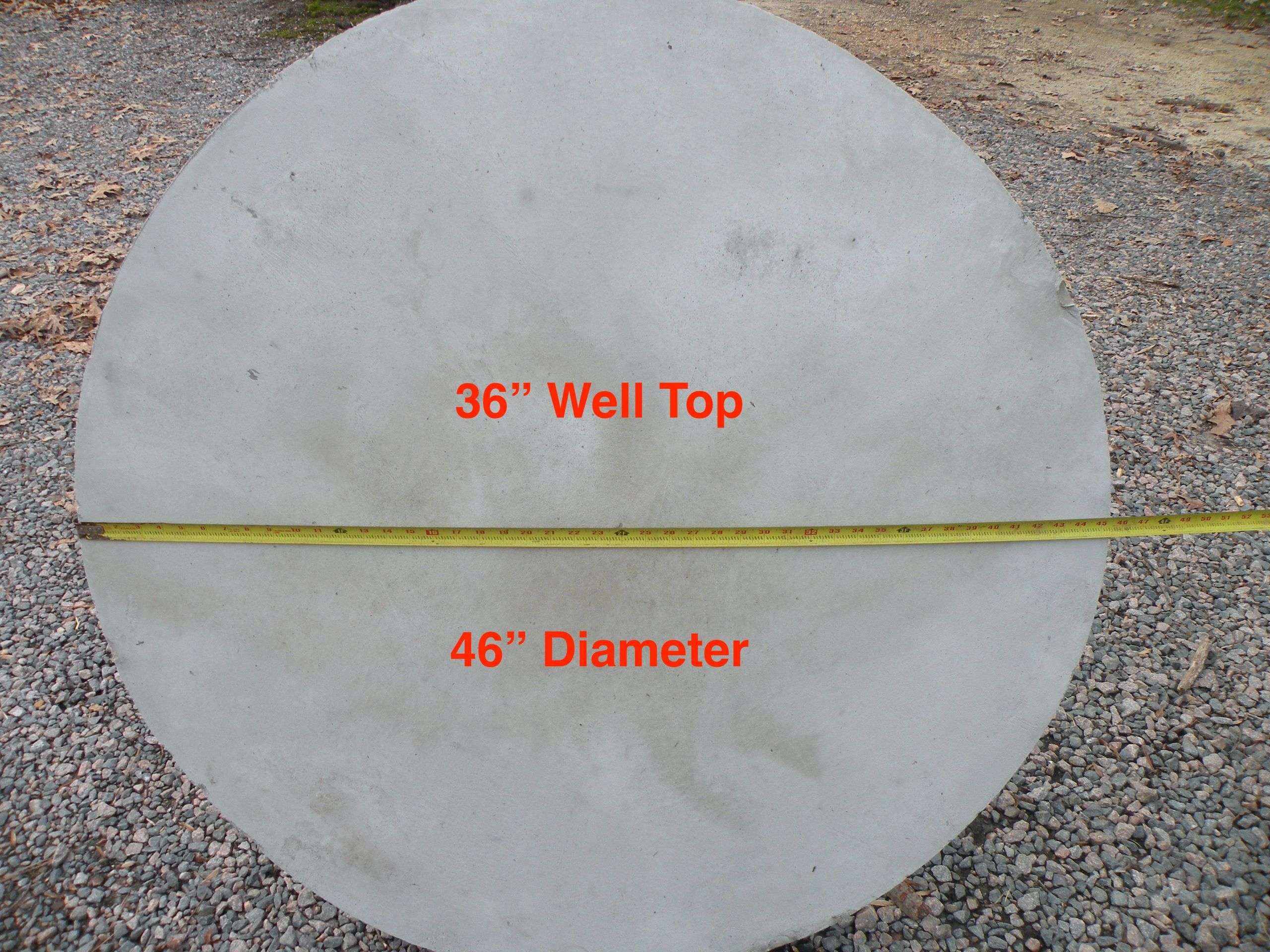 36" Well Top with 46" Diameter