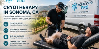 Mobile cryotherapy in Sonoma, CA for pain relief, recovery, and inflammation reduction