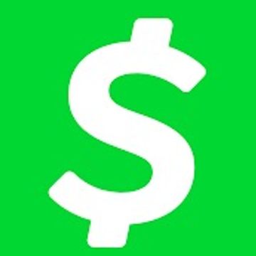 White dollar sign on green background.