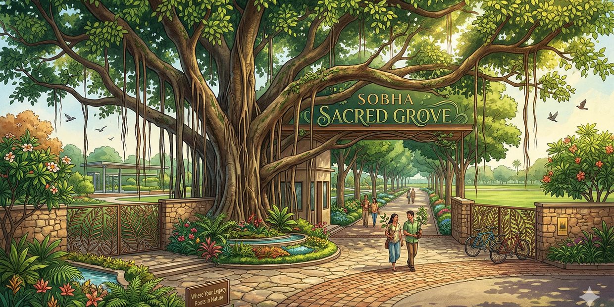 Sobha Sacred Grove plotted development.