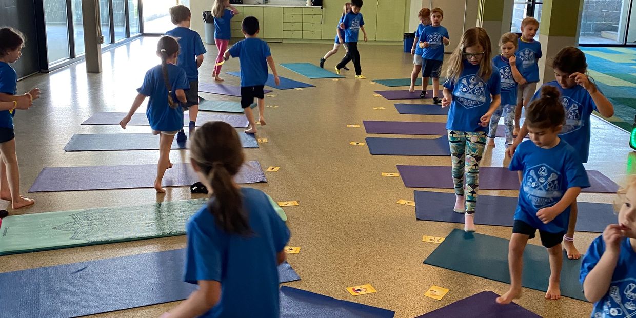 Summer Camp Yoga Activity, Girls Yoga Instruction