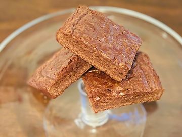 Fudge Brownies on plate 
