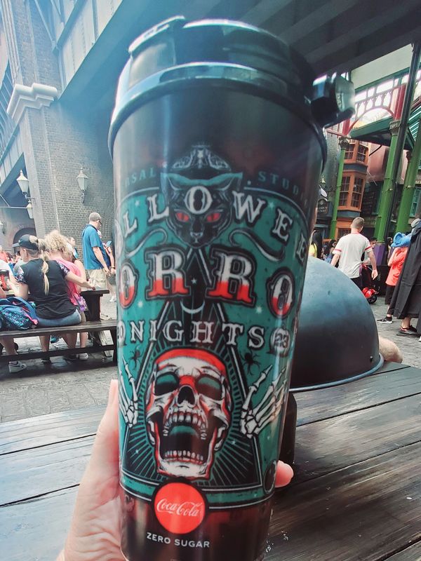 Halloween Horror Nights souvenir refullable cup