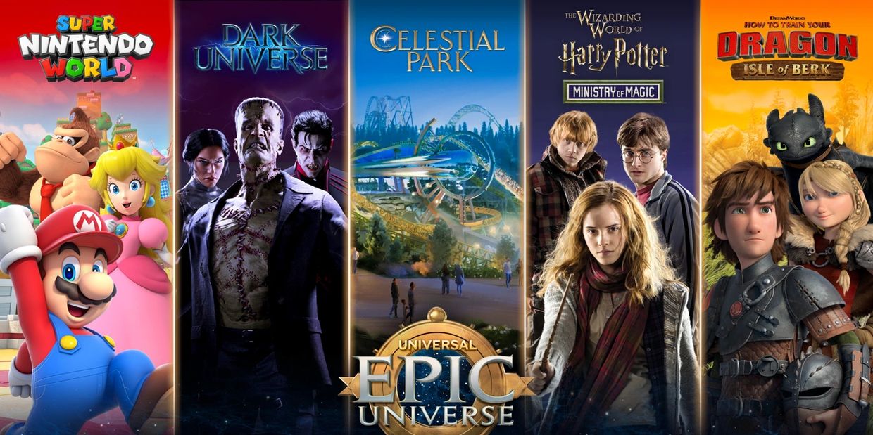 The five lands of Epic Univers