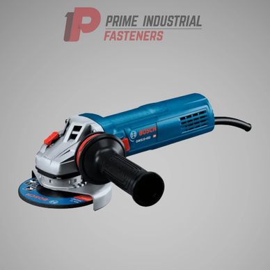 Bosch angle grinder with handle for industrial use.
