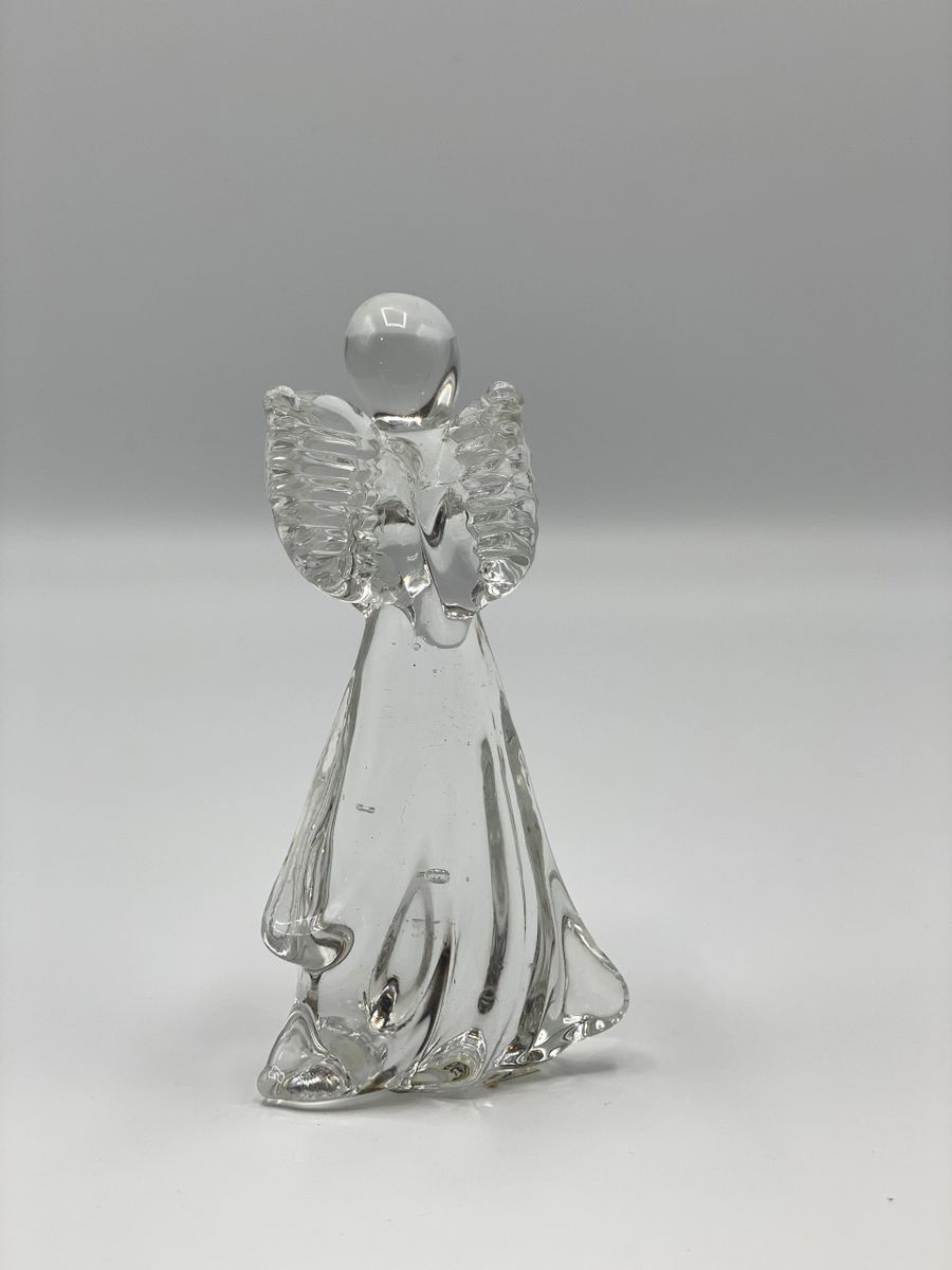 Lefton Clear Glass Angel Praying Figurine