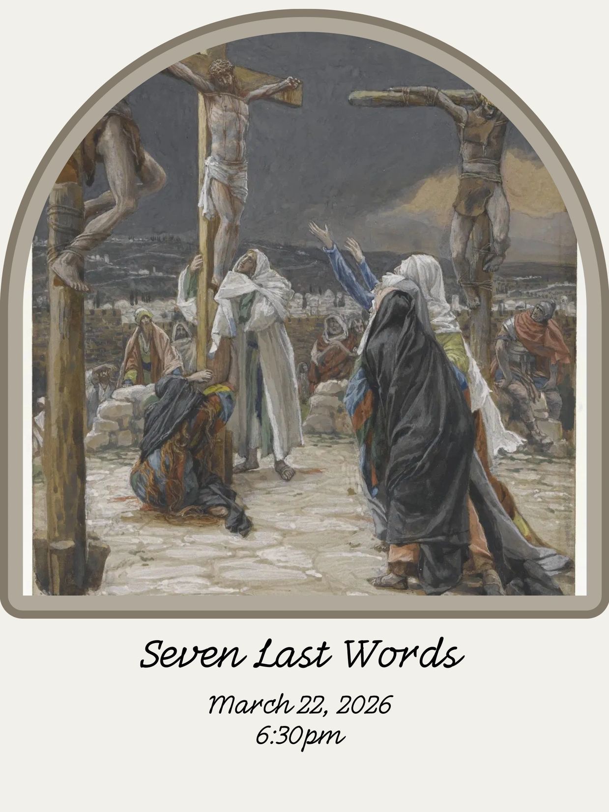 Join us for Sacred Heart Choirs presentation of Seven Last Words.
