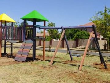 Jungle gym made from recycled plastic
