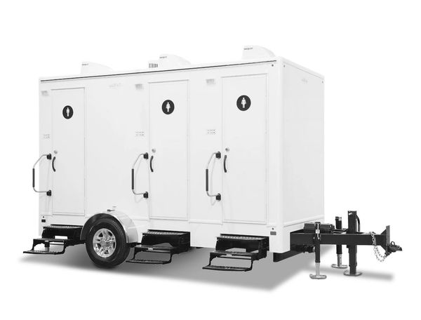 3 Stall Restroom trailer at CLP Portable toilets in Ohio