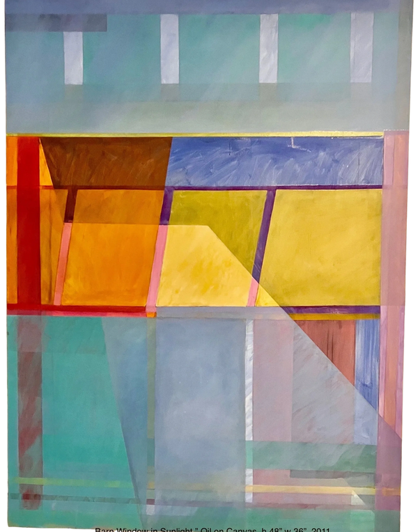 " Ross's Corner Barn Window in Sunlight". Oil on Canvas. H 48" x W 36". 2011.