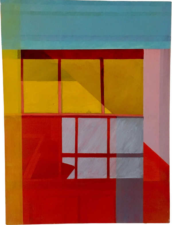 " Ross's Corner Barn Window In Sunlight".Oil Paint On Canvas. H 24" x W 18". 1994