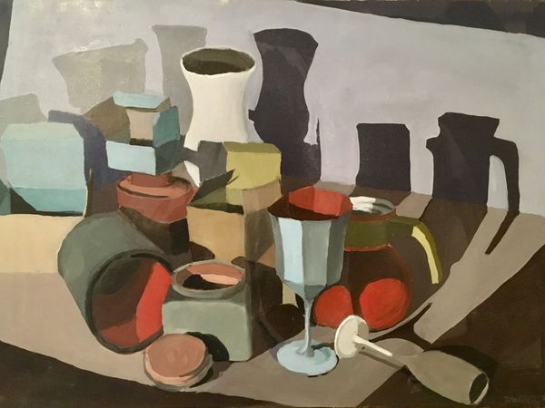 " Still Life With Green Can With Red Interior". Oil Paint on Canvas. H 36" x W 48". 1992.. 