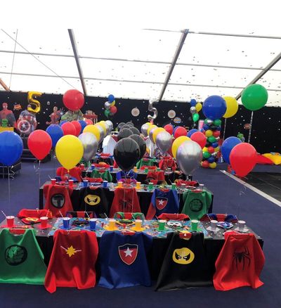 Superhero party balloons