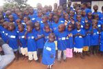 Several children received the HISKIDS shirts along with other needed clothing supplies. 