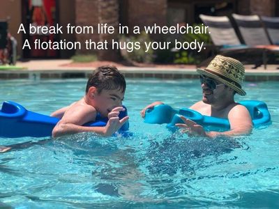 Floating independently for the 1st time is so amazing for David & friends, said Michelle (Mother)