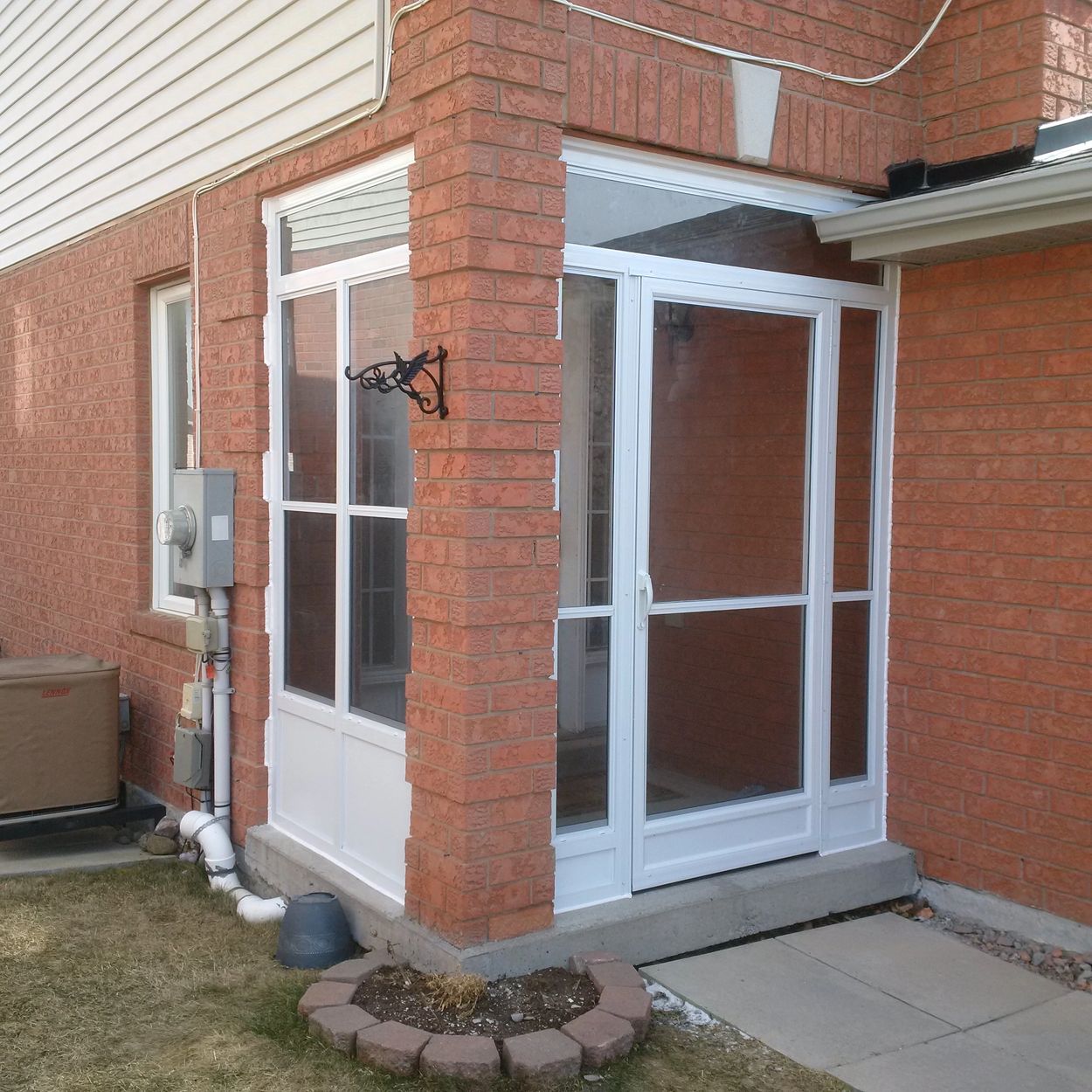 White Elm front door porch enclosure