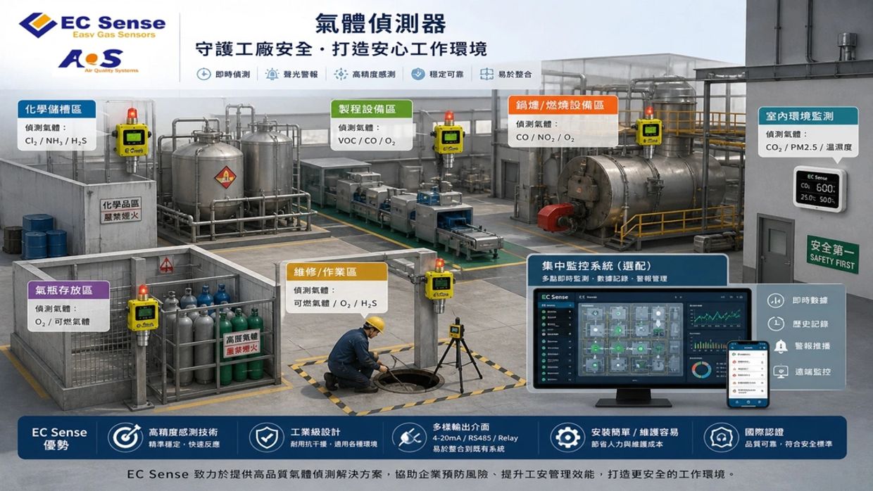 工業氣體偵測設備場景