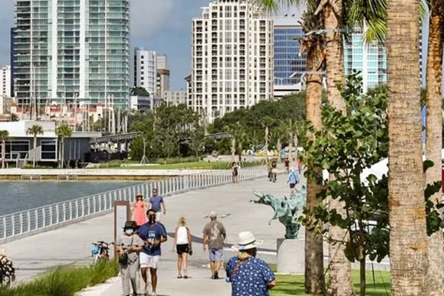 Condos along St. Petersburg pier.  