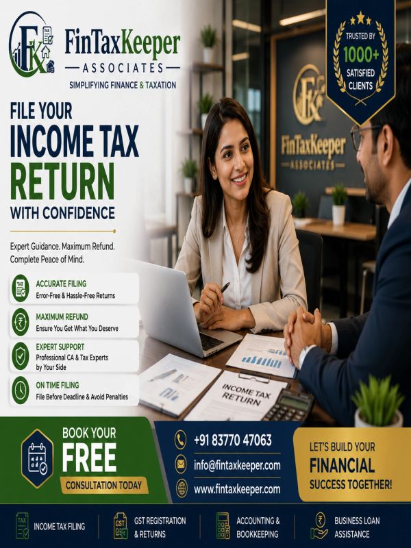 FinTaxKeeper offers expert income tax return filing services.