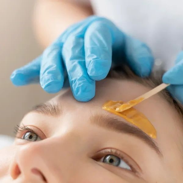 Beautiful Woman Getting Home Service Eyelash Service