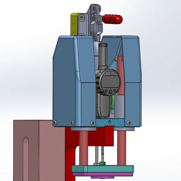 CAD image of an Omega 1st design for an inspection gage.