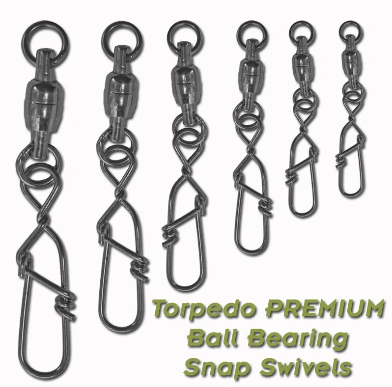 Torpedo PREMIUM Ball Bearing Snap Swivels 10 Pack