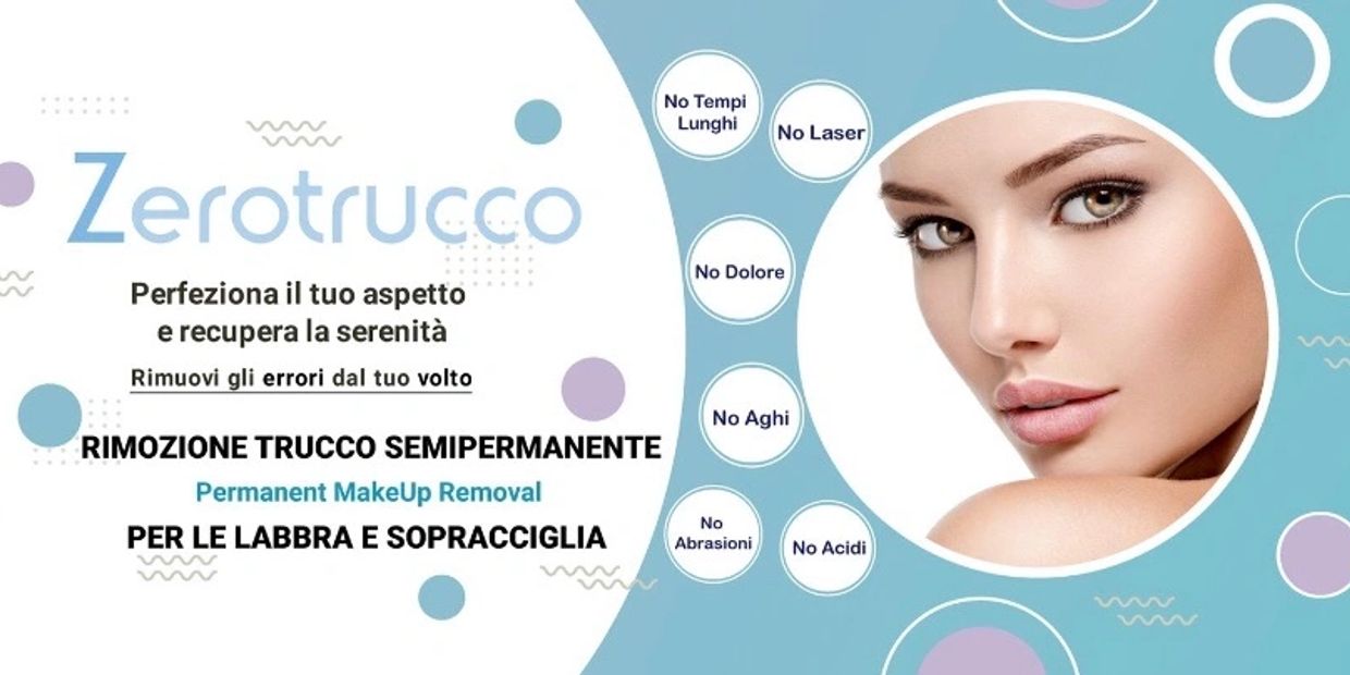 la prima e unica metodica certificata di rimozione trucco semipermanente, senza laser, senza aghi, senza abrasioni, senza acidi, senza dolore, senza tempi lunghi