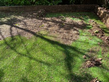 Artificial grass cleaning in Epping, Essex, UK.