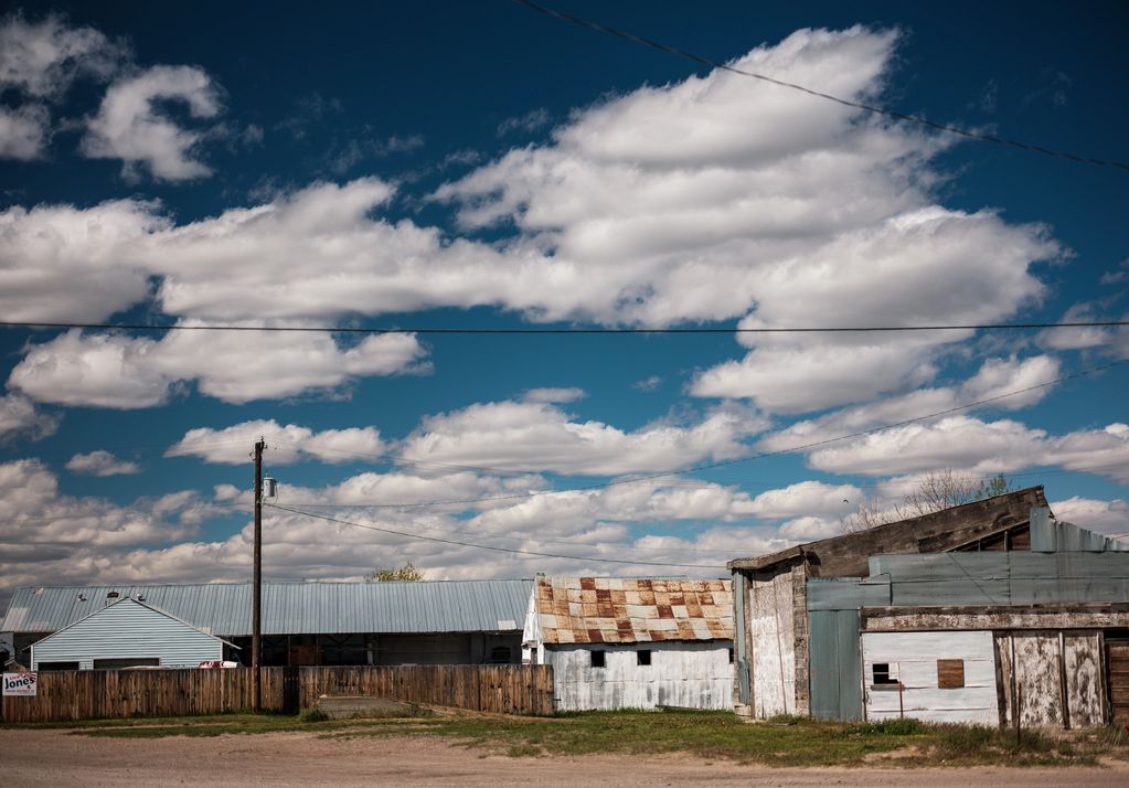 Colour landscape photo of Moccasin, Montana. 