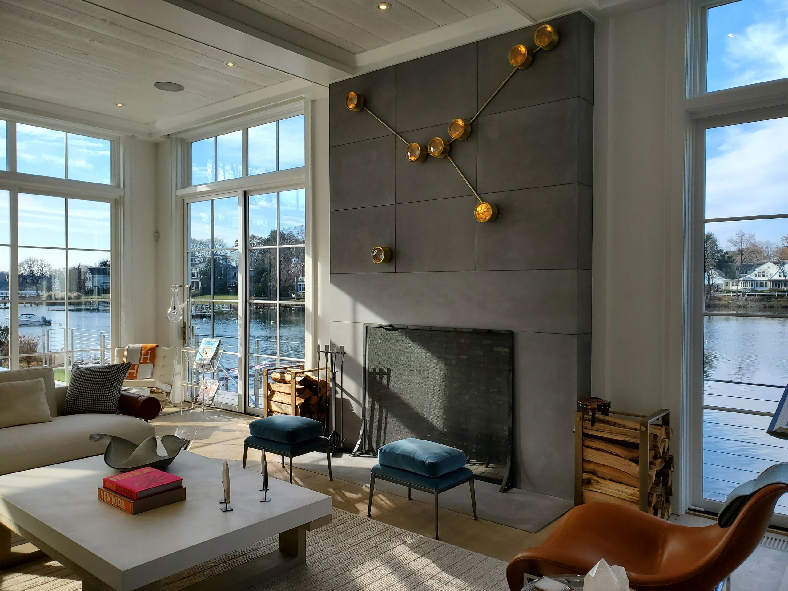 Full height fireplace surround