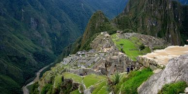 Machu Picchu and surrounding mountains in Peru during a family science travel adventure.